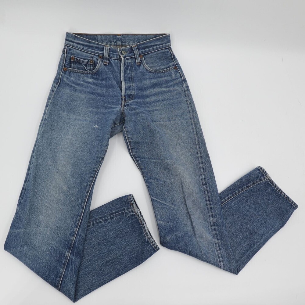 Vintage Levis 501 Jeans Mens 28 Blue 70s 80s Straight Leg Redline Selvedge